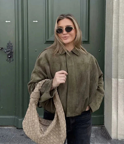 Mara elegant suede loose jacket