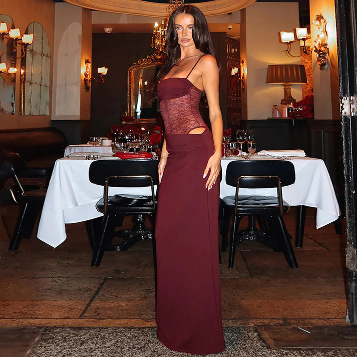 Waist Illusion Maxi Dress