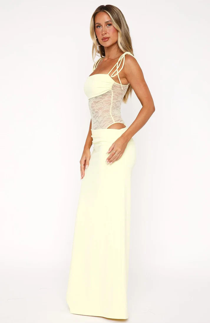 Waist Illusion Maxi Dress